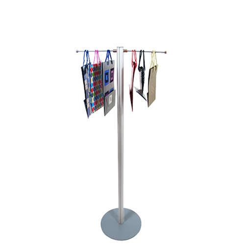 VF2B Lite carrier bag stand -  1200mm with 2 hangers
